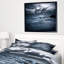 «Sochi Sea Storm in Blue», reproduction de photo sur toile tendue encadrée-26681602