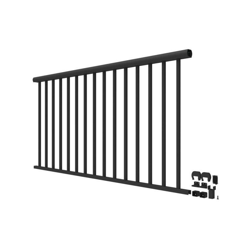 Matte Black Aluminum Porch and Stair Railing System
