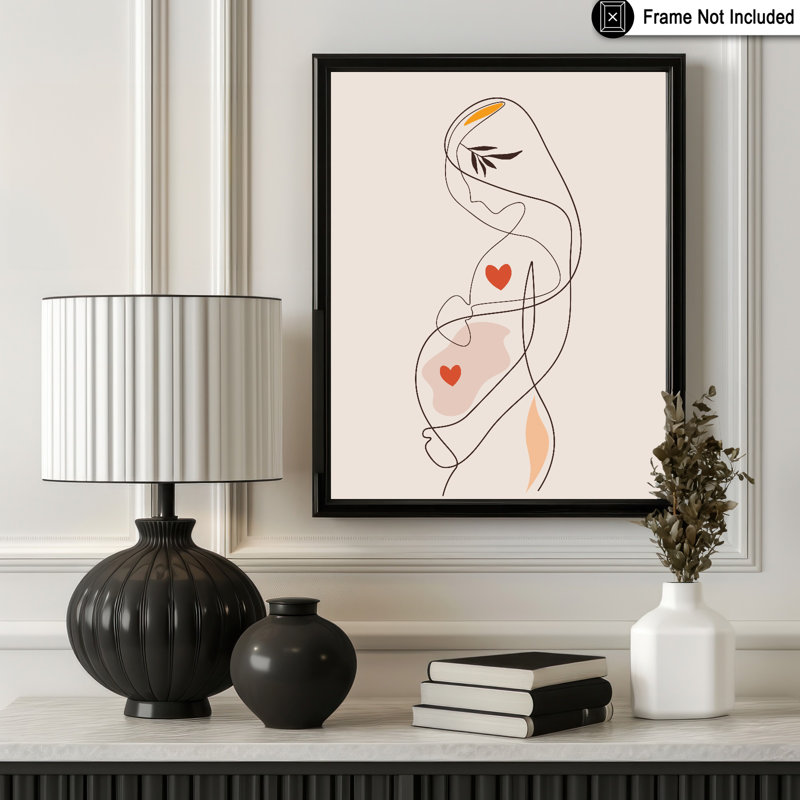 Dessin de femme enceinte n ° 2, Unframed, Poster, 11"H x 14"W