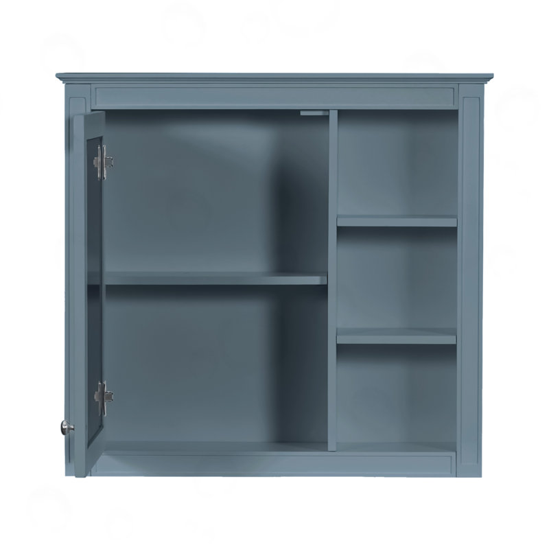 Armoire de rangement murale avec miroir, Blue