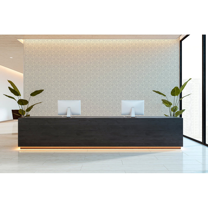 Floret Lattice - Wallpaper, Alabaster, Paper, Non-Pasted