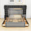 Lit plateforme 4 tiroirs en bois avec armoire-98752980
