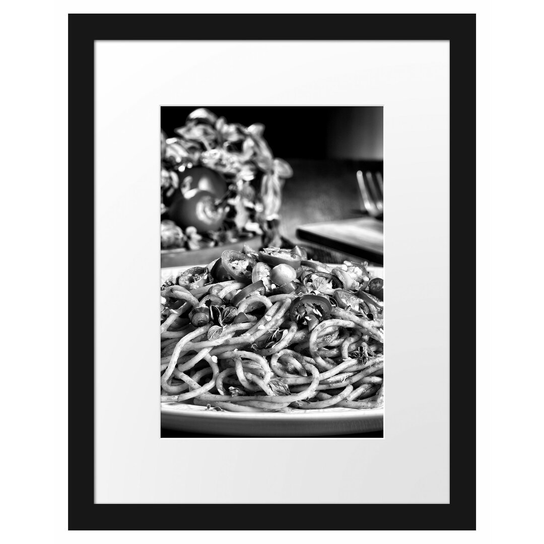 Gerahmtes Poster Leckere Spaghetti Italia