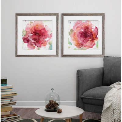 « bold rosé », ensemble de 2 reproductions encadrées