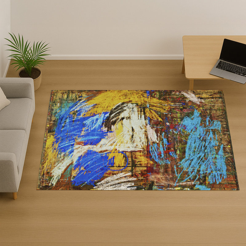 Abstract Area Rug, Rectangle 140 x 200 cm