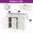 39.4'' W Kitchen Island On Wheels with Drop Leaf-755539089