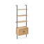 Bibliothèque échelle industrielle en bois à 4 tablettes avec armoire et structure métallique Mireille-1552928712