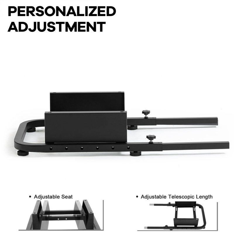 Anman Racing Simulator Seat Stand Extension | Rear Mount Bracket for Steering Wheel Stands | Universal Cockpit Conversion Kit for DIY Setup (Seat Not Included)