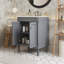 Meuble-lavabo de salle de bain 24 po avec lavabo supérieur 24 po, meuble de rangement moderne à 2 niveaux-44394354