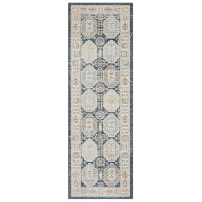 Tapis bleu marine / ivoire Goulart