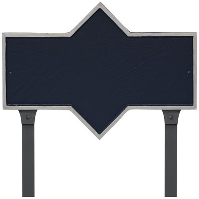 Plaque d'adresse rectangulaire à deux lignes Piedmont