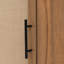 Tablette de coin de salon avec porte, capacité de 88 livres, décoration en peau naturelle, panneau de porte sans épissure, base en métal triangulaire, dispositif de déversement, armoire à poignée noire pour petits espaces, charge