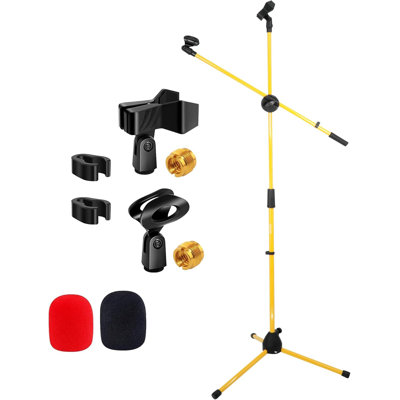 5 Core Tripod Mic Stand Adjustable Heavy Duty Floor Holder Microphone Boom Arm