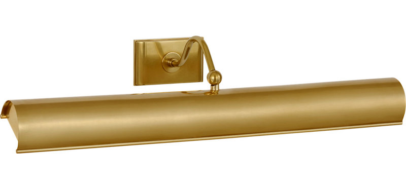 Hessen Picture Light, Natural Brass, 4.75" H x 24" W x 9" D