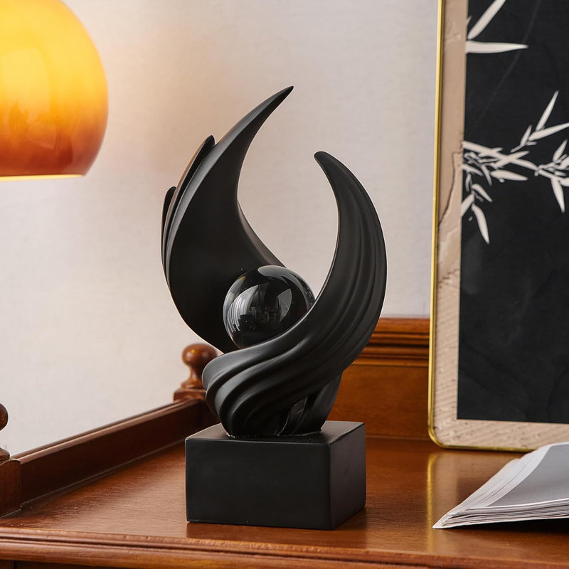 Modern Statue Living Room Decor, Resin Shelf Decor Accents, Abstract Art Sculptures Decorations For Bookshelf Dining Room Office Coffee Table TV Stand