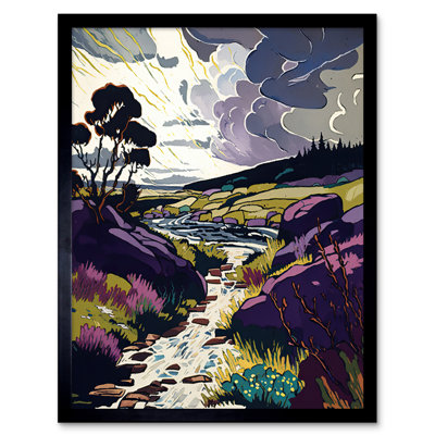 Blythedale Scottish Landscape With Stormy Clouds - Single Picture Frame Print