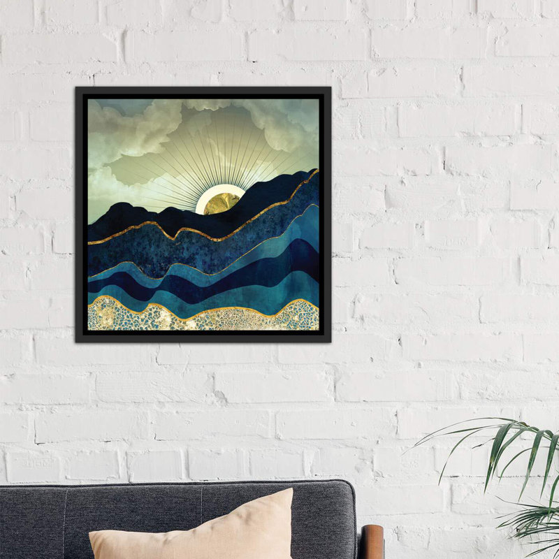 " Post Eclipse " by SpaceFrog Designs, 12" H x 12" W x 1.5" D, Black Framed Canvas, No Mat