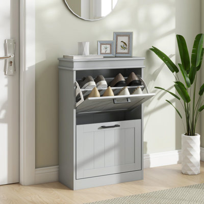 10 Pair Flip Down Shoe Storage
