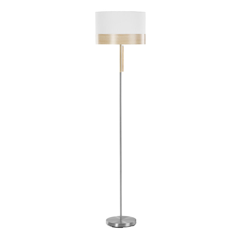 Apolonio 170cm Silver Traditional Floor Lamp, White