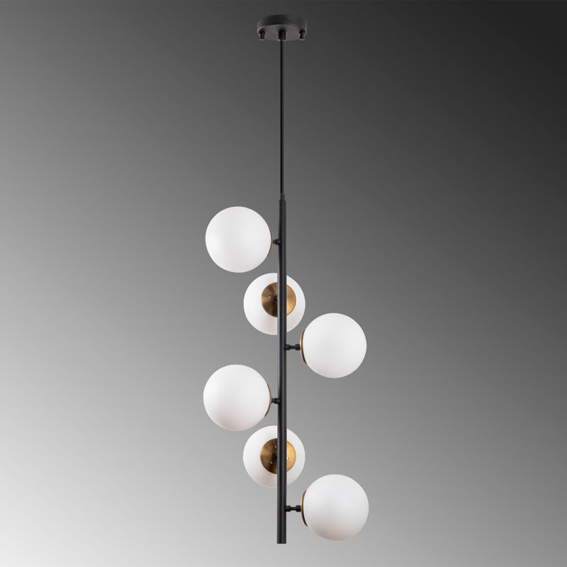 Luper 6 - Light Unique/Statement Chandelier, Black