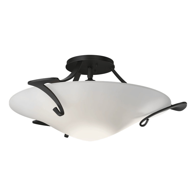 Antasia 1 - Light Semi Flush Mount, Black, Opal
