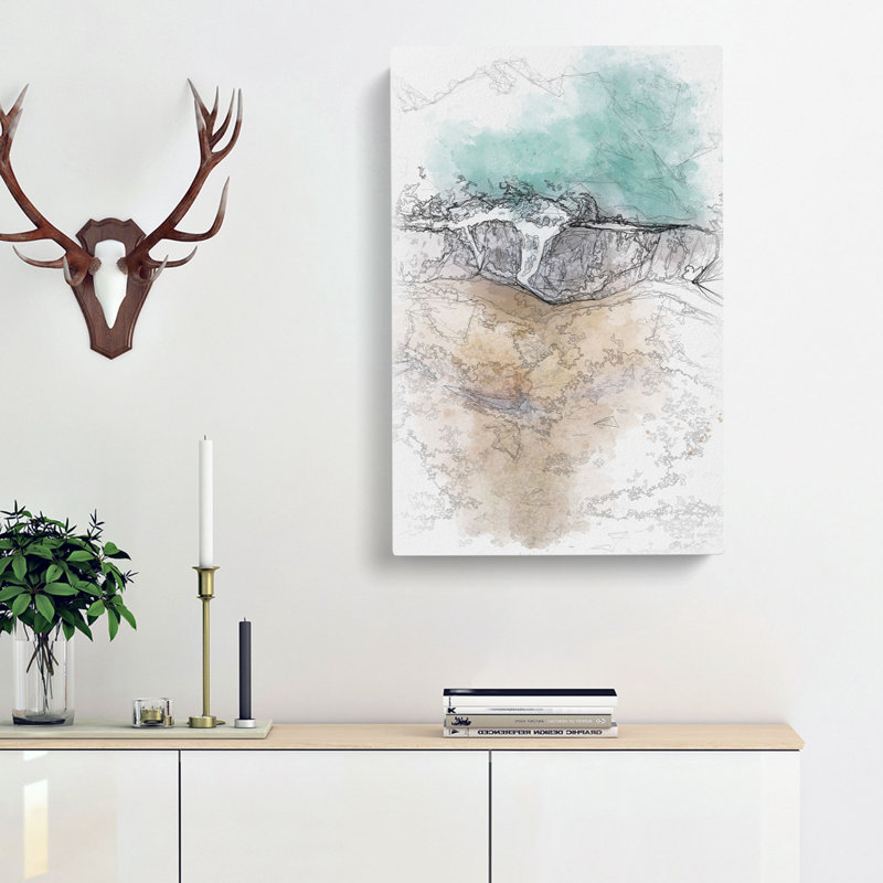 Gold Coast Beach in Australia - Wrapped Canvas Drawing - Wrapped Canvas, 76cm H x 50cm W x 3cm D