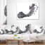 Motif noir et blanc - Coussin imprimé portrait-29598475-29598471