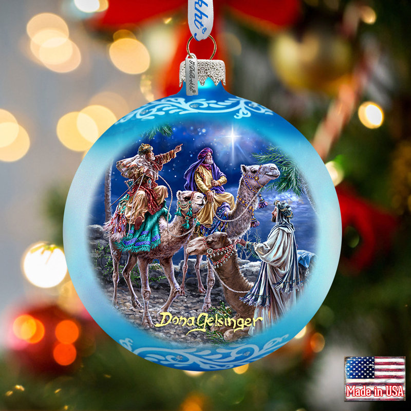 3.5'' Glass Holiday Shaped Ornament