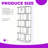 5-Tier Engineered Wood Bookcase, 64.56" Tall Organizer Display Shelves-1249107756