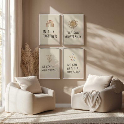 Gentle Reminders, Set of 4 Prints