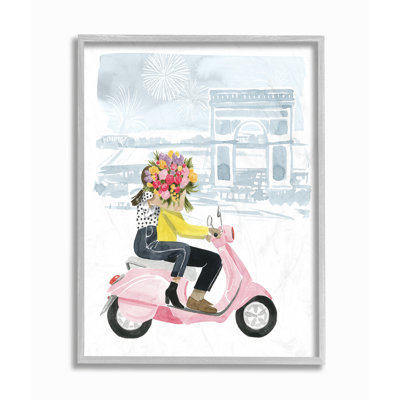 « paris fleur bleu rose », reproduction d’art