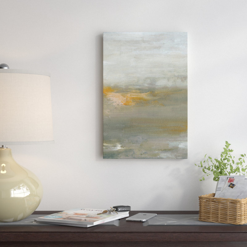«Early Mist II», reproduction d'art sur toile, H 26 po x l 18 po x P 1,5 po, Toile avec cadre noir, Pas de tapis