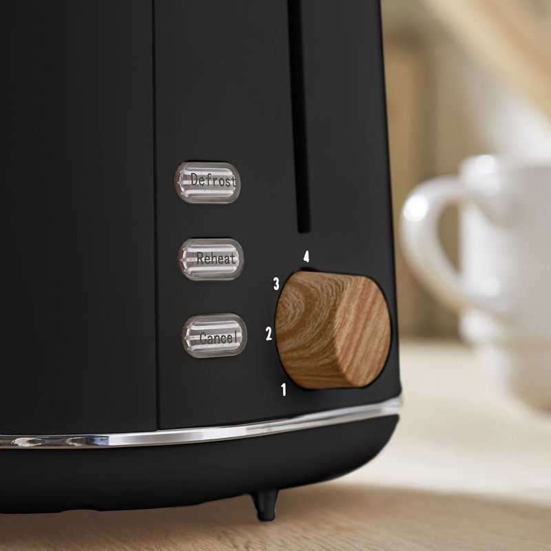 Tower Scandi 2 Slice Toaster With Adjustable Browning Control, Centring Function, 800W