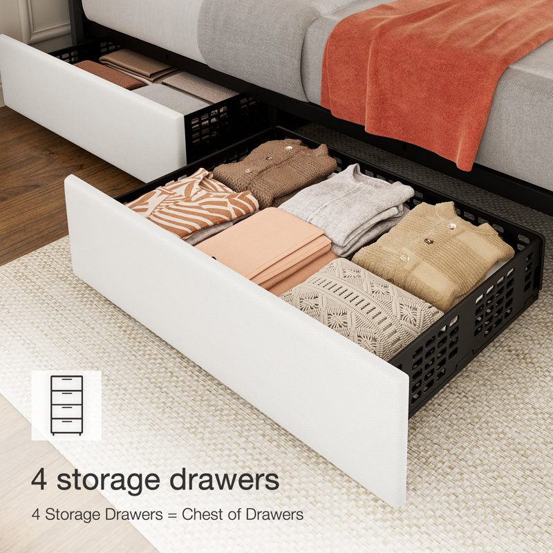 PU Leather Bed Frame