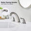 Robinet de lavabo de salle de bain 8 trous 3 trous 2 poignées, nickel brossé
