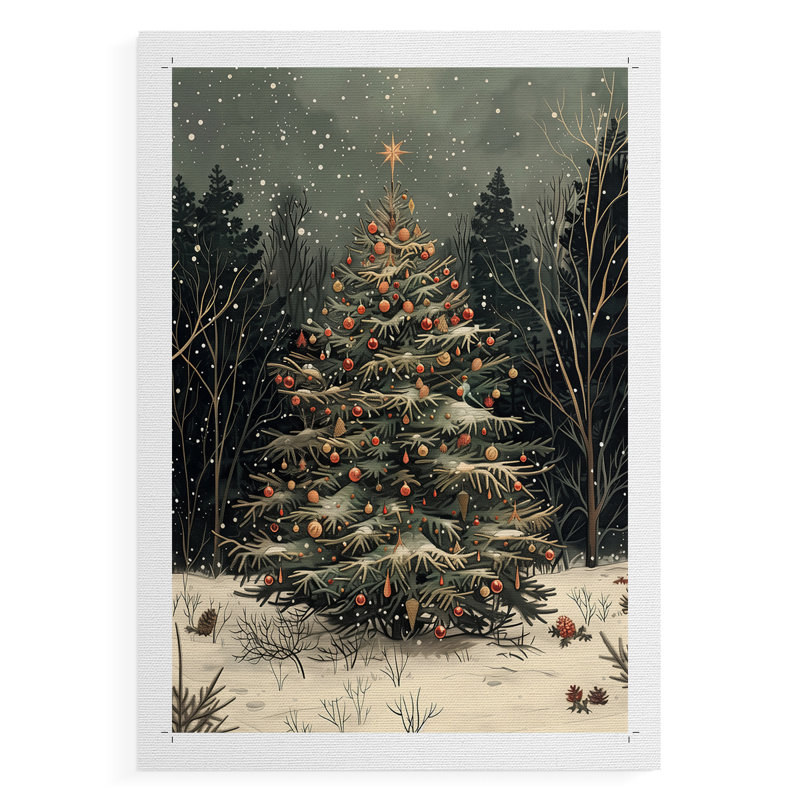 Art des Fêtes de Noël DCXIX - Impression sur toile seulement - NON-CADRE, H 48 po x l 32 po