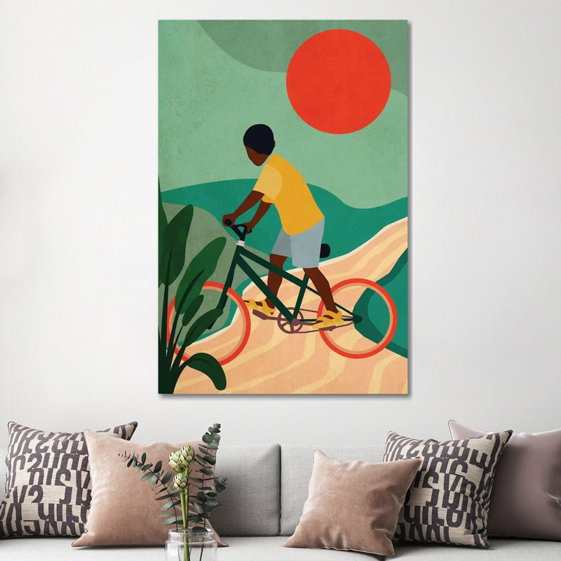 Stay Home No. 7 - impression d'art graphique, Pas de tapis, H 60 po x l 40po x P 1,5 po, Toile tendue