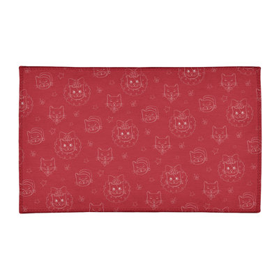 Tapis de zone rouge fait main