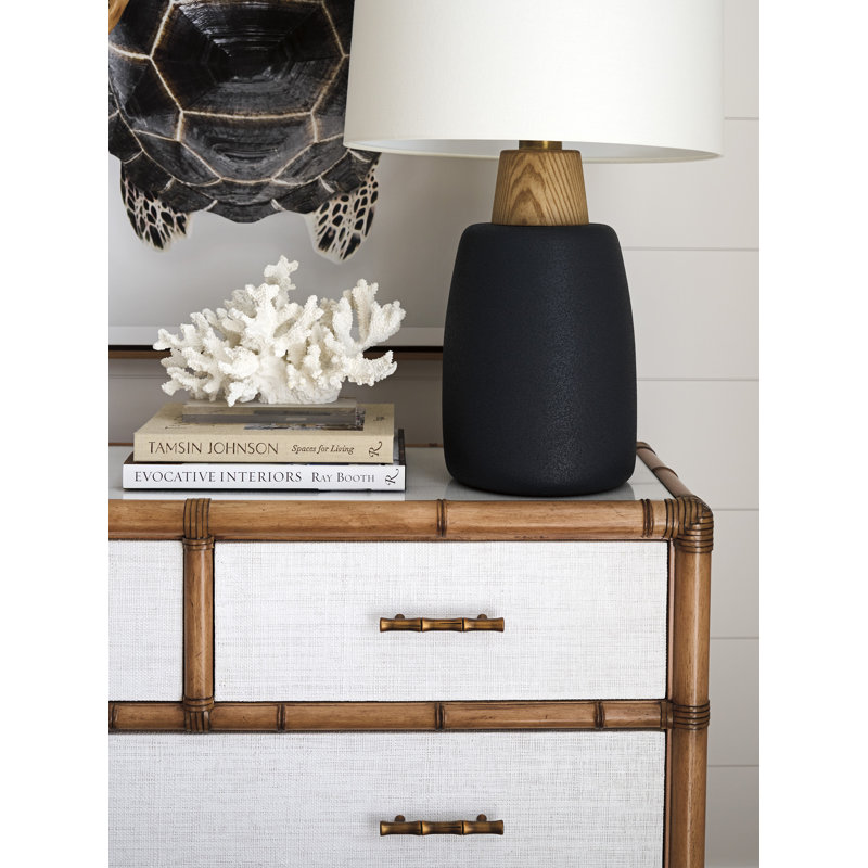 Dolphin 44.25'' W 4 - Drawer Dresser, Brown/White