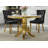 44.88" Round Dining Table Set for , Kitchen Table with Faux Marble Top, Dining Room Table & Velvet Chairs with Stainless Steel Pedestal, Piece Dining Table Set-780816253-780816226-780816228