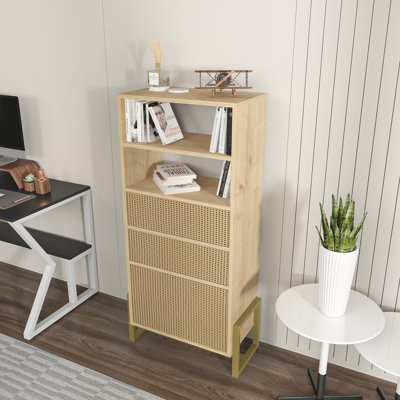 Nibley 136.8 cm H x 60 cm W Iron Standard Bookcase