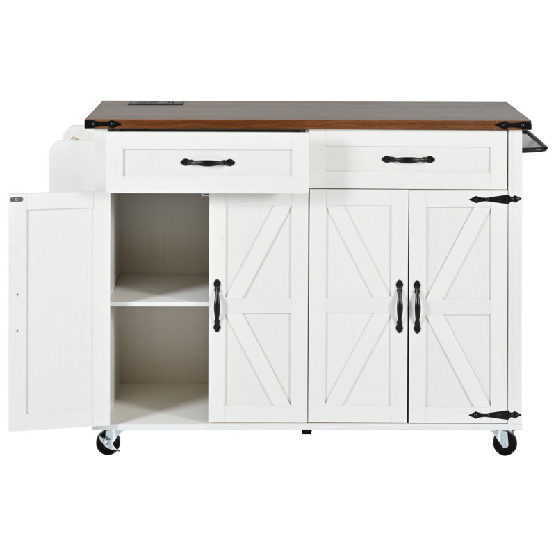 Jamera 53.5'' Kitchen Island, White