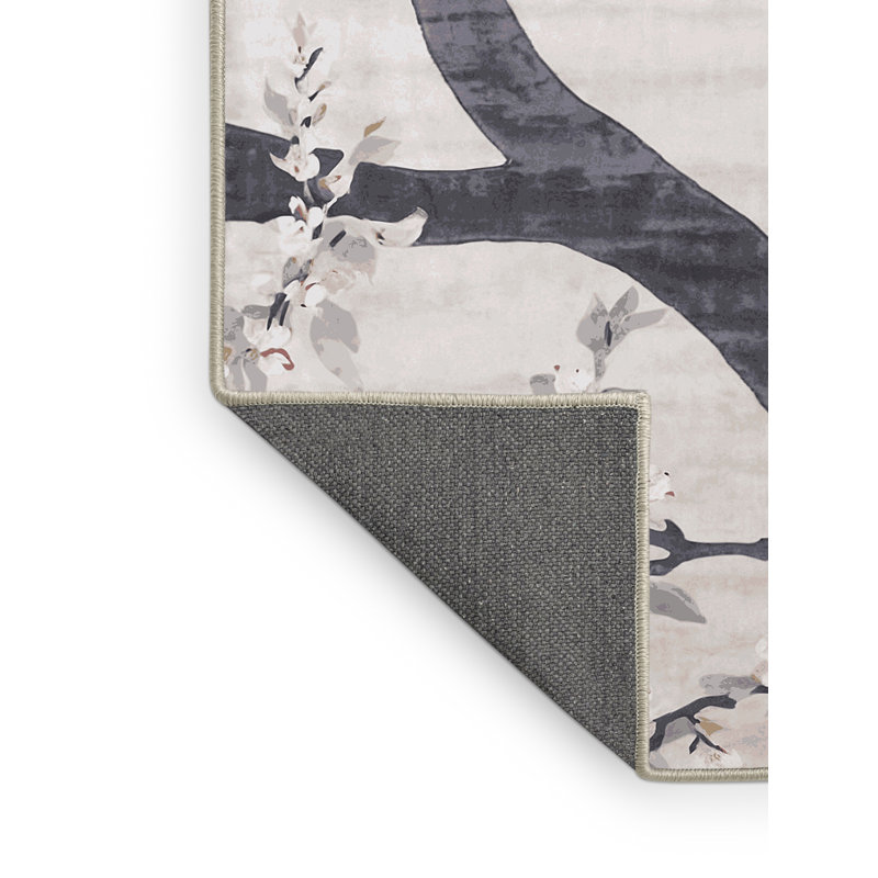 Tapis beige soyeux et moelleux, Rectangle 8 pi x 12 pi
