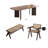 Mckibbin 6 - Person Pine Solid Wood Solid Wood Top Four Leg Dining Set-1010177318