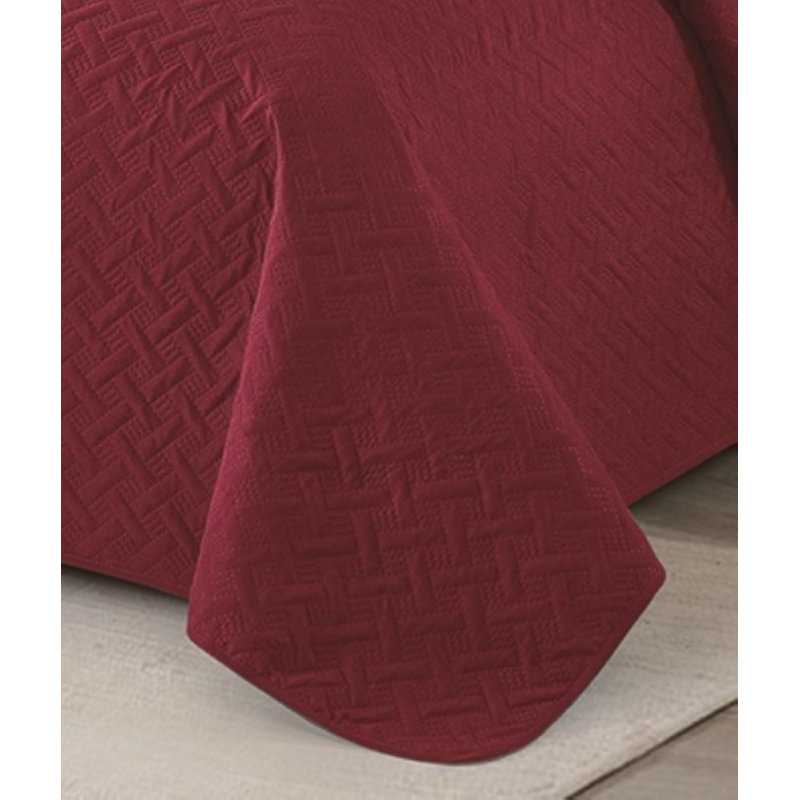 Bedding, King Quilt + 2 King Shams, Burgundy
