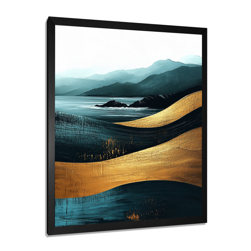 Shandon - paysages, art mural sur toile, Noir, H 20 po x l 12 po, Reproduction encadrée d'une seule photo