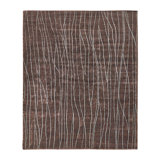 Metro hand-knotted New Zealand Wool Brown Area Rug