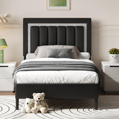 Ensemble de lit plateforme tapissier Diamond
