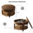 31.5" Modern Round Coffee Table with Storage and Hidden Compartment-187067953