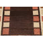 Tapis brun en laine noué à la main de conception unique 5 pi 8 po x 8 pi 1 po New Age